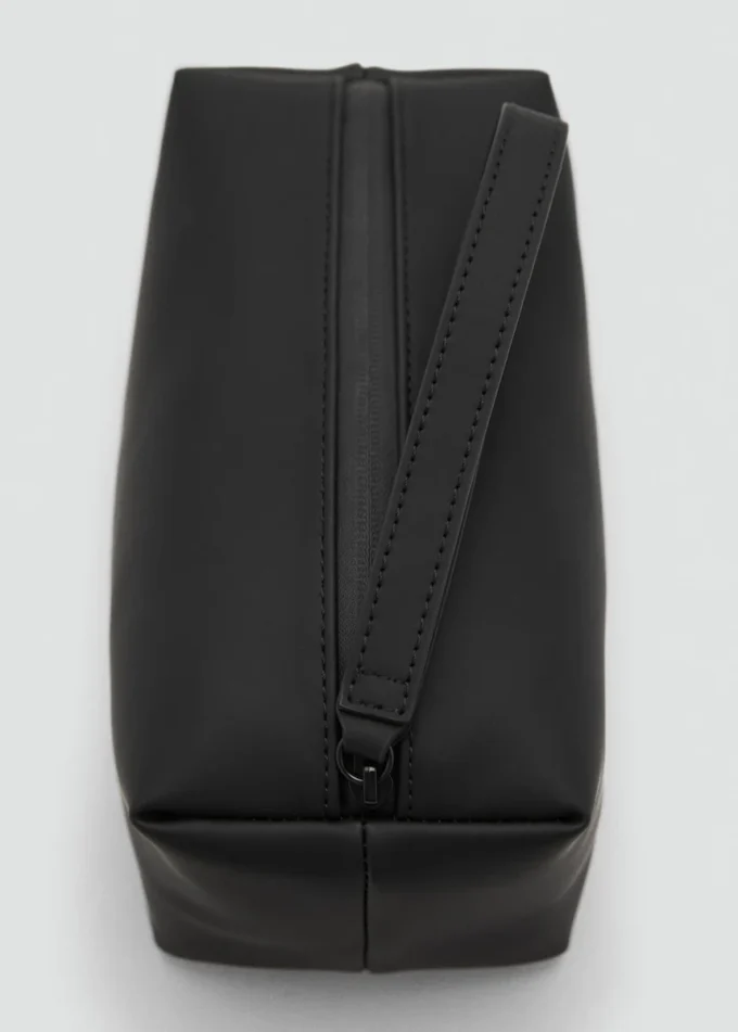 Trousse de toilette à bandoulière contrastée