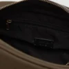 Trousse de toilette en coton avec détails en cuir