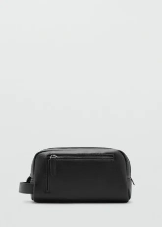 Trousse de toilette zippée grainée