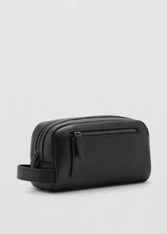 Trousse de toilette zippée grainée