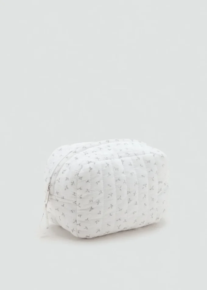 Trousse à maquillage à imprimé floral