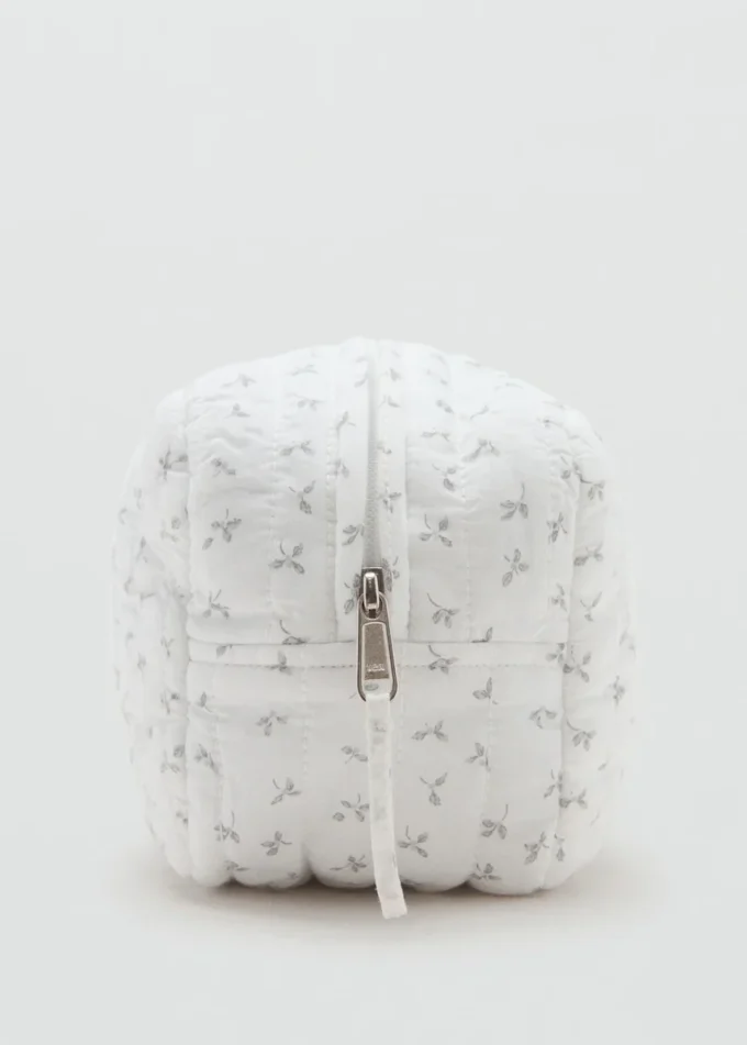 Trousse à maquillage à imprimé floral