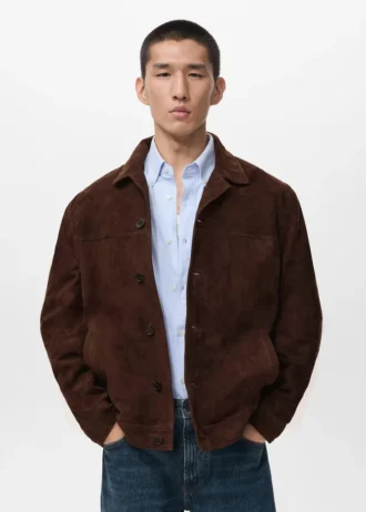 Veste 100 % cuir avec poches
