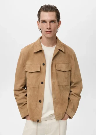 Veste 100 % cuir avec poches