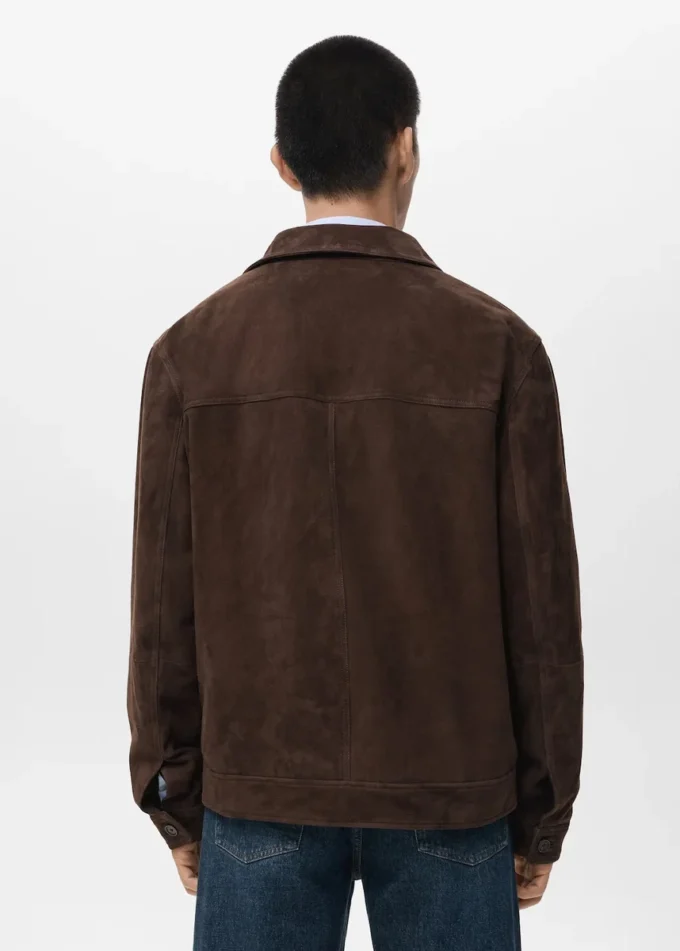 Veste 100 % cuir avec poches