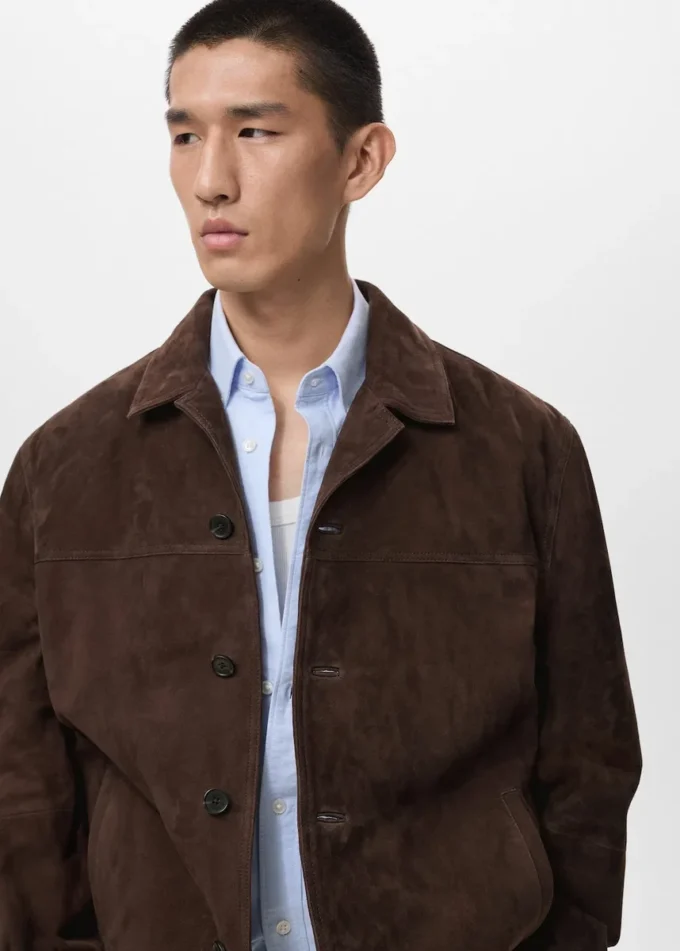 Veste 100 % cuir avec poches
