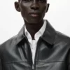 Veste 100 % cuir avec poches