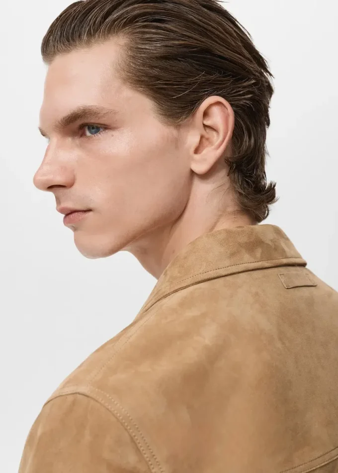 Veste 100 % cuir avec poches