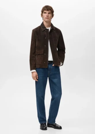 Veste 100 % cuir suédé