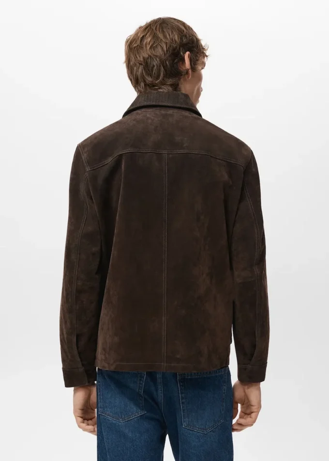 Veste 100 % cuir suédé