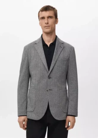Veste ajustée à chevrons