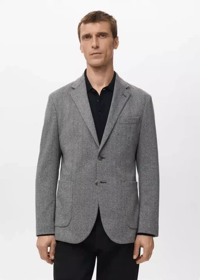 Veste ajustée à chevrons