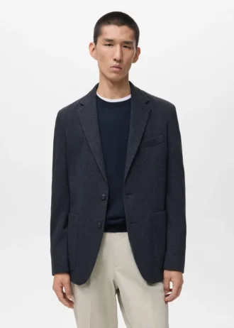 Veste ajustée à chevrons