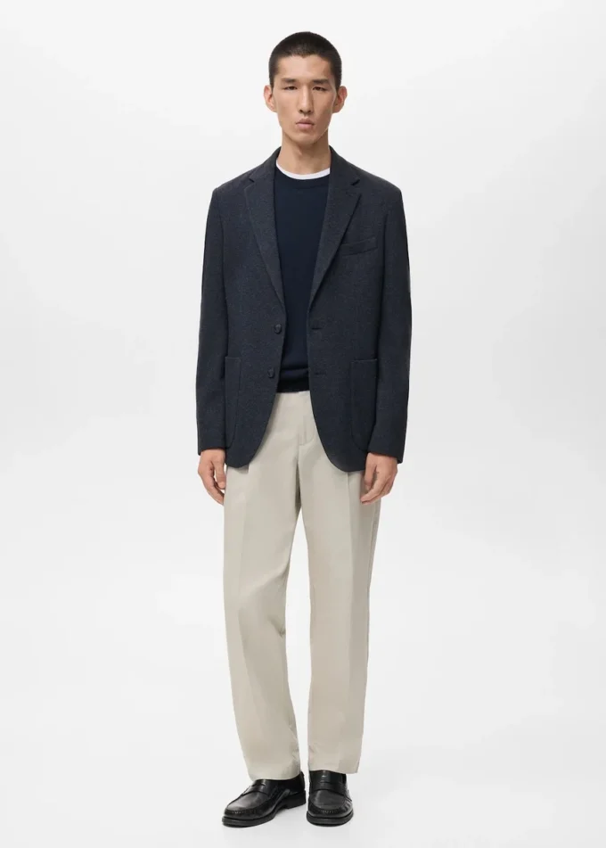 Veste ajustée à chevrons