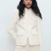 Veste bouclée avec poches