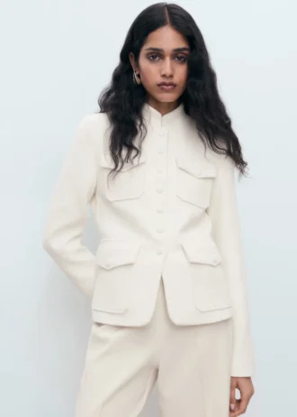Veste bouclée avec poches
