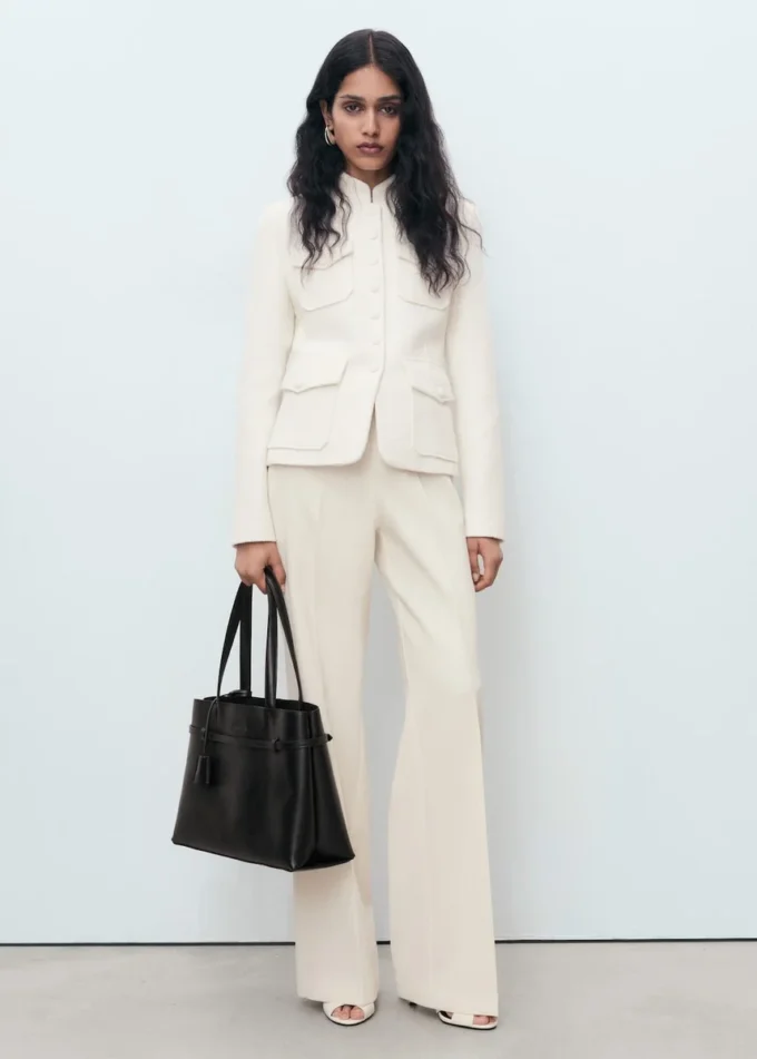 Veste bouclée avec poches
