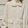 Veste bouclée à col montant