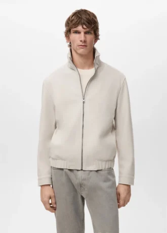 Veste coupe classique avec fermeture éclair