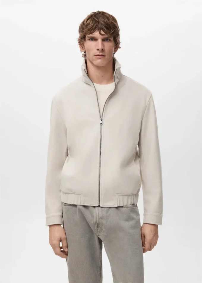 Veste coupe classique avec fermeture éclair