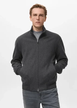 Veste coupe classique avec fermeture éclair