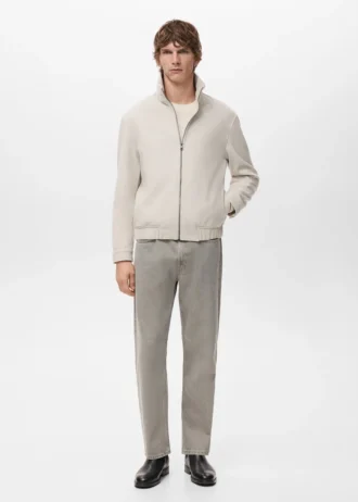 Veste coupe classique avec fermeture éclair