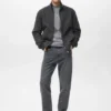Veste coupe classique avec fermeture éclair