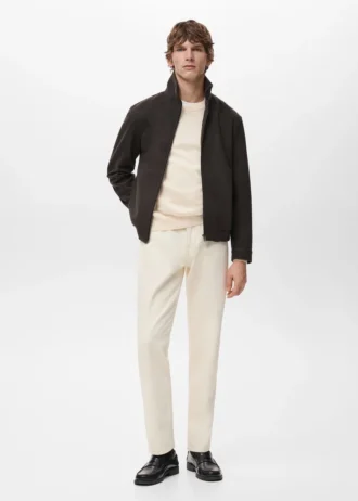 Veste coupe classique avec fermeture éclair