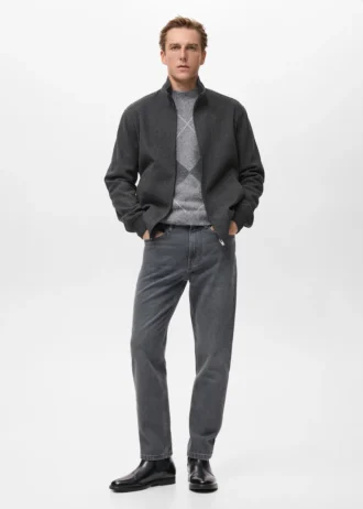 Veste coupe classique avec fermeture éclair