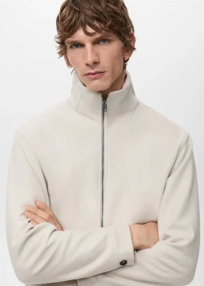 Veste coupe classique avec fermeture éclair
