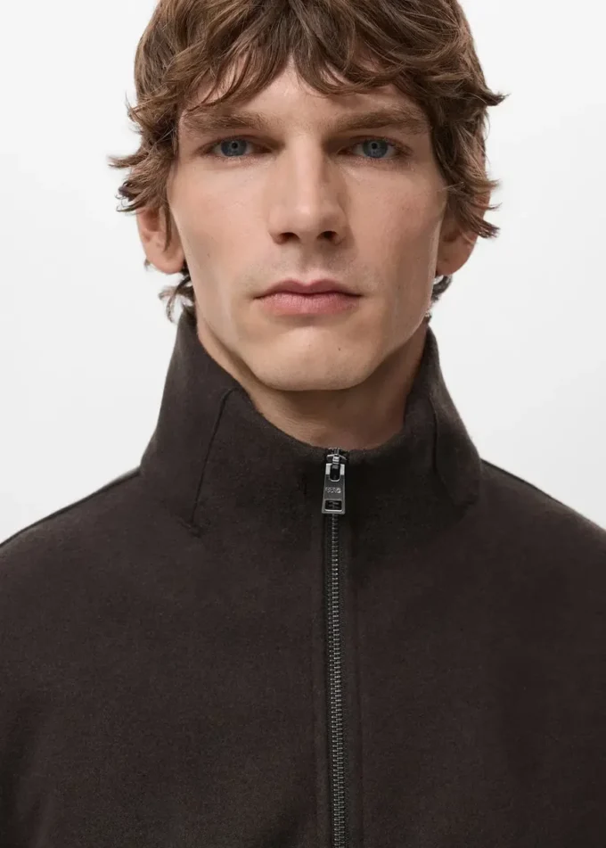 Veste coupe classique avec fermeture éclair