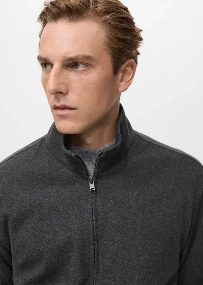Veste coupe classique avec fermeture éclair