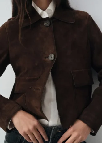 Veste courte 100 % cuir