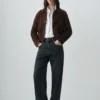 Veste courte 100 % cuir