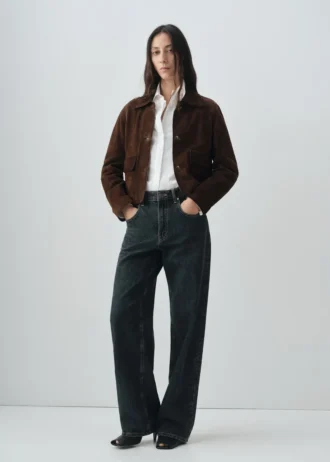 Veste courte 100 % cuir