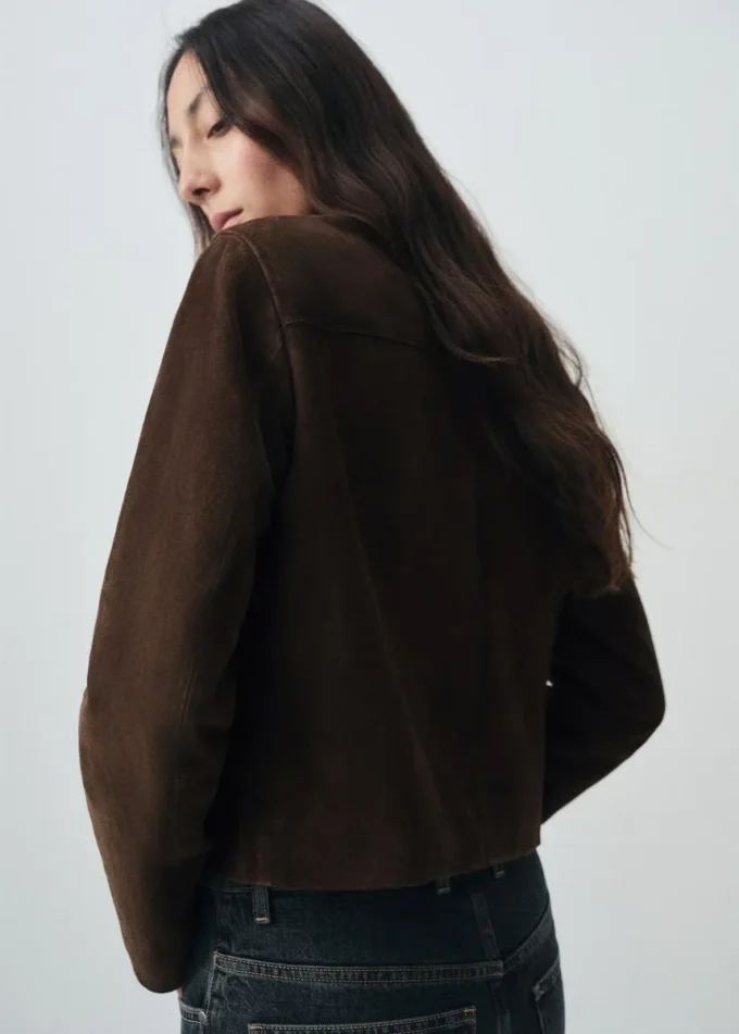 Veste courte 100 % cuir
