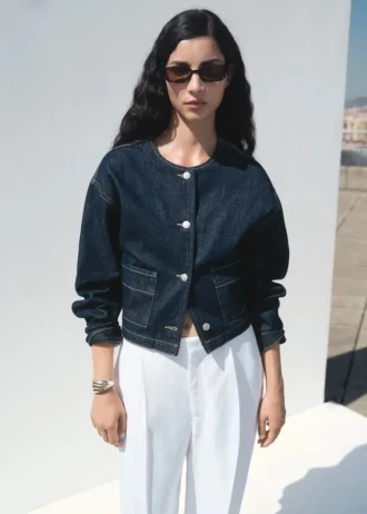 Veste courte en denim