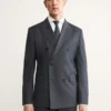 Veste croisée 100 % flanelle de laine