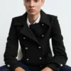 Veste croisée à revers