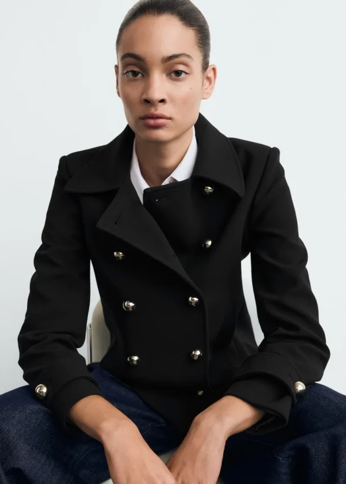 Veste croisée à revers