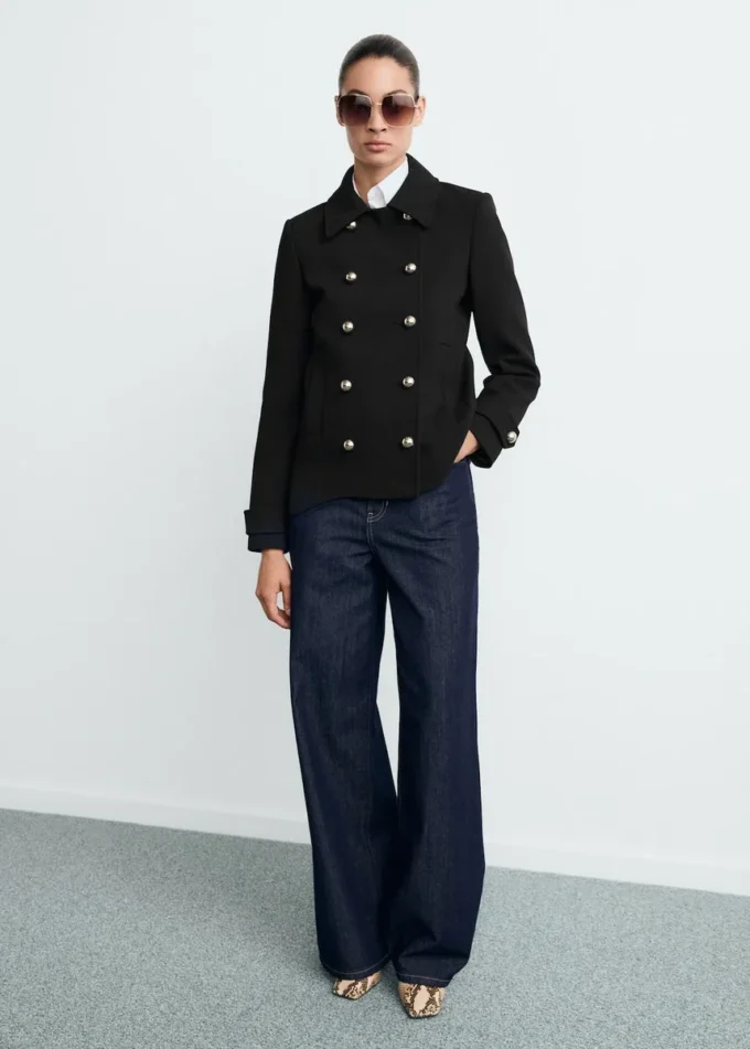 Veste croisée à revers