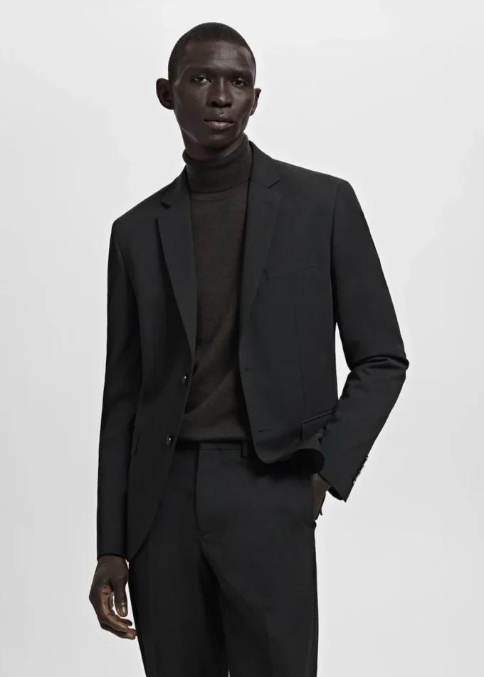 Veste de costume coupe ultra-slim en tissu extensible