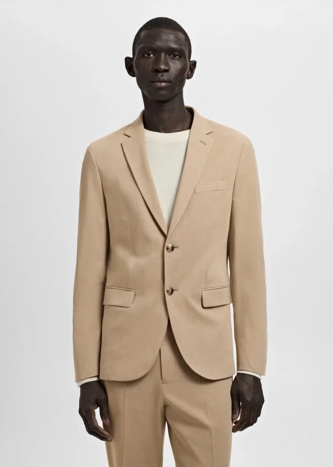 Veste de costume coupe ultra-slim en tissu extensible