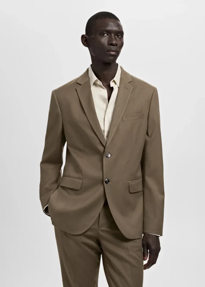 Veste de costume coupe ultra-slim en tissu extensible