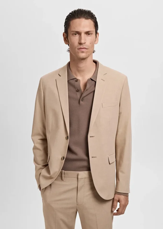 Veste de costume coupe ultra-slim en tissu extensible