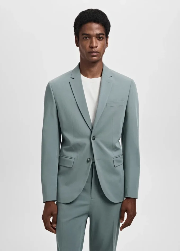 Veste de costume coupe ultra-slim en tissu extensible
