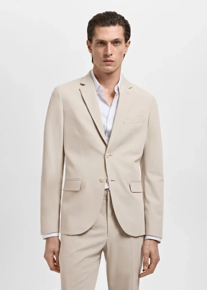 Veste de costume coupe ultra-slim en tissu extensible