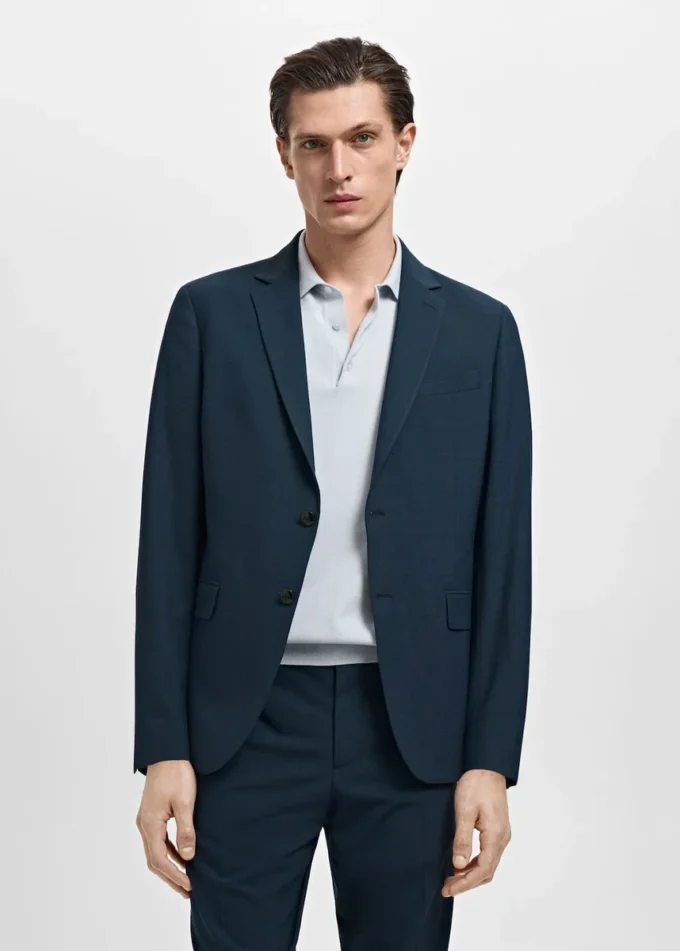 Veste de costume coupe ultra-slim en tissu extensible