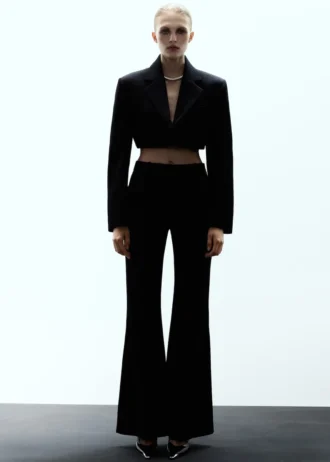 Veste de costume courte en laine