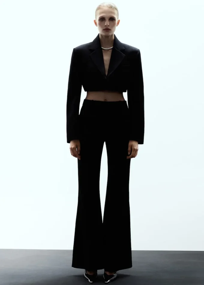 Veste de costume courte en laine